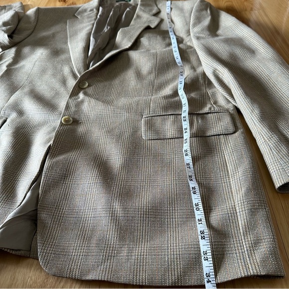 RALPH LAUREN Mens Blazer Sport Coat Casual Jacket Size 48L Wool Silk Suit - Picture 12 of 16